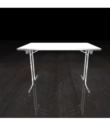 Tavolo mensa con gambe pieghevoli e piano in melaminico