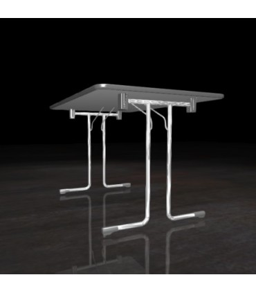 Tavolo mensa con gambe pieghevoli e piano in melaminico